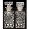 Pair of Clear Pressed Glass Cologne Bottles #1917984