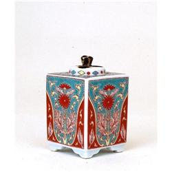 Japanese Kutani Imari Sq Incense Burner Sg #1918345