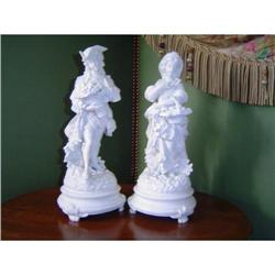 pair of white Sevres biscuit statues #1936318