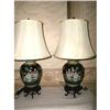 Image 1 : Earthenware Teak Lamps Hand Painted C.1920 #1936366