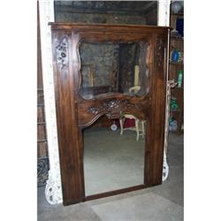 French Walnut Trumeau Mirror #1936495