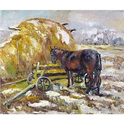  First snow...  Russian Impressionism oil #1936537