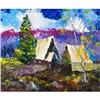 Image 1 : "Barns" Russian Impressionism oil  #1936540