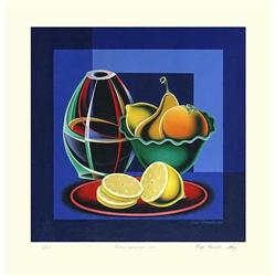 "Blue still life - 2002" unique lithograph #1936577