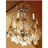 Antique French Bronze And Crystal Chandelier #1936659