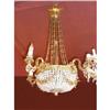 Antique French Bronze And Crystal Chandelier #1936660