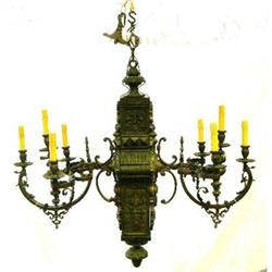 Antique 19th Century Bronze Chandelier #1936664