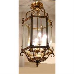 Antique Bronze Lantern Chandelier Fixture #1936672
