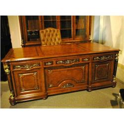 Burled Wood French Style Executive Desk  #1936678