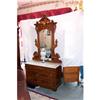 Image 1 : 1880's Victorian Dresser Walnut & White Marble #1936700