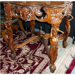 French Table Carved Full Female Figures #1936703