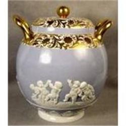 Spode Large Twin Gilt Handled Pot Pouri  #1936797