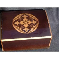 Japanese lacquered wood box with maki-e #1936846