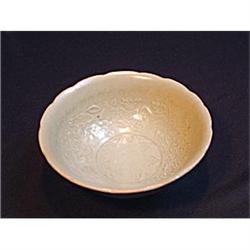 Sung period porcelain bowl with raised design #1936877