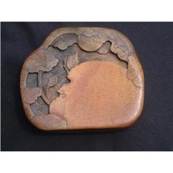 Antique inkstone decorated with bouncing fish, #1936887