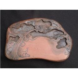 Antique inkstone decorated with a dragon #1936888