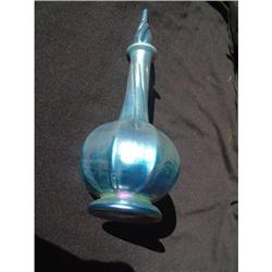 Iridescent favrile  art glass decanter #1936896