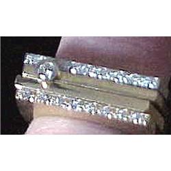 Set of four diamond & gold stacking rings #1936935