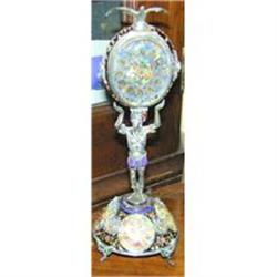 Continental Enameled 18th Century Clock #1937017