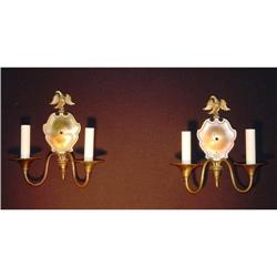 Two arm brass sconces #1937035