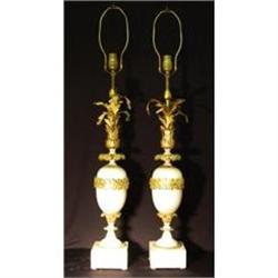 Gilt bronze table lamps  #1937036