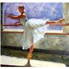 Ballet Dancer  practicing at the bar painting  #1937212