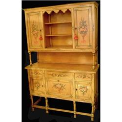 Antique Hand-Painted  Italian Hutch #1937222
