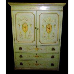 Antique English Linen Press #1937225