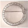 Image 1 : Antique Platinum & Diamond Circle  Pin #1937237