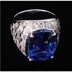 Ceylon Sapphire & Diamond Ring #1937238