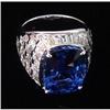 Image 1 : Ceylon Sapphire & Diamond Ring #1937238
