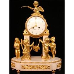 A French (period 1890) marble and gilt,- bronze#1937253