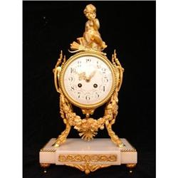 A French (period 1890) marble and gilt,- bronze#1937258