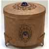 Image 1 : Thorerens Jeweled Brass Music Powder Box  #1947236