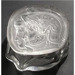 HEINRICH HOFFMAN Art Deco Glass Powder Jar #1947406