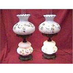 A pair of Gone with the Wind Lamps handpainted #1947516