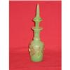 Image 1 : Green jeweled miniature Opaline Decanter #1947534
