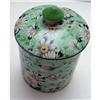 Image 1 : Shelley Green Daisy Chintz Jam Pot #1947555