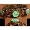 Vintage Art deco Czech GLASS  enamel Bracelet #1947731