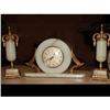 Image 1 : FABULOUS MARBLE Deco CLock & Sconce pair gilt #1947743