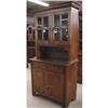 Image 1 : WALNUT COLONIAL BOOKCASE CHINA CABINET CUPBOARD#1947993