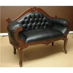 FRENCH VICTORIAN PARLOR SOFA SETTEE CHAISE #1948010