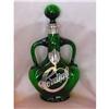 Image 1 : Green Glass Decanter with Sterling Overlay #1962382