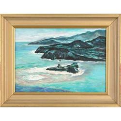 Landscape, acrylic on paper entitled ?seashore?#1962398