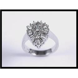 14K White Gold Diamond Ring #1962864