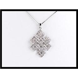 18K White Gold Diamond Pendant #1962870