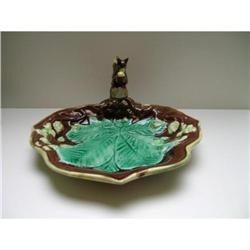 Majolica Squirrel Nut Dish #1962900