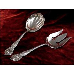 Art Nouveau Sterling Silver Fork and Spoon #1962902