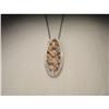 14K WG Pink Rose Gold Floral Diamond Pendant #1962906