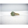 Unique Estate 14K YG Gold Diamond Peridot Ring #1962907